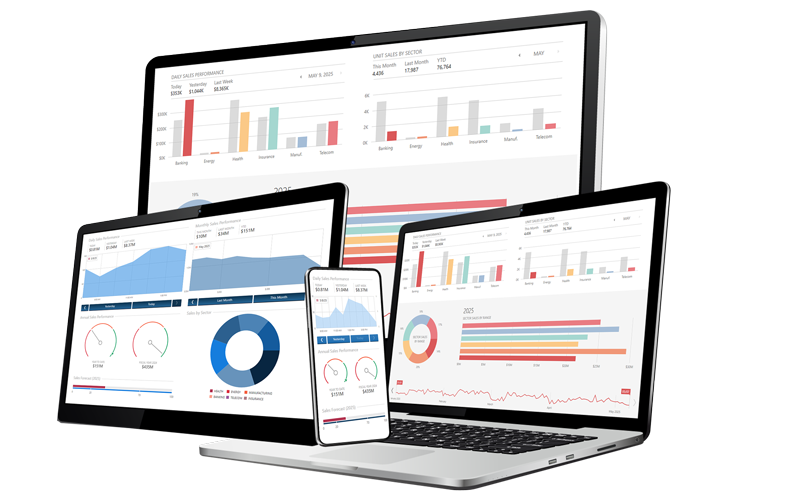Software auf einem PC, Tablet, Notebook & Smartphone
