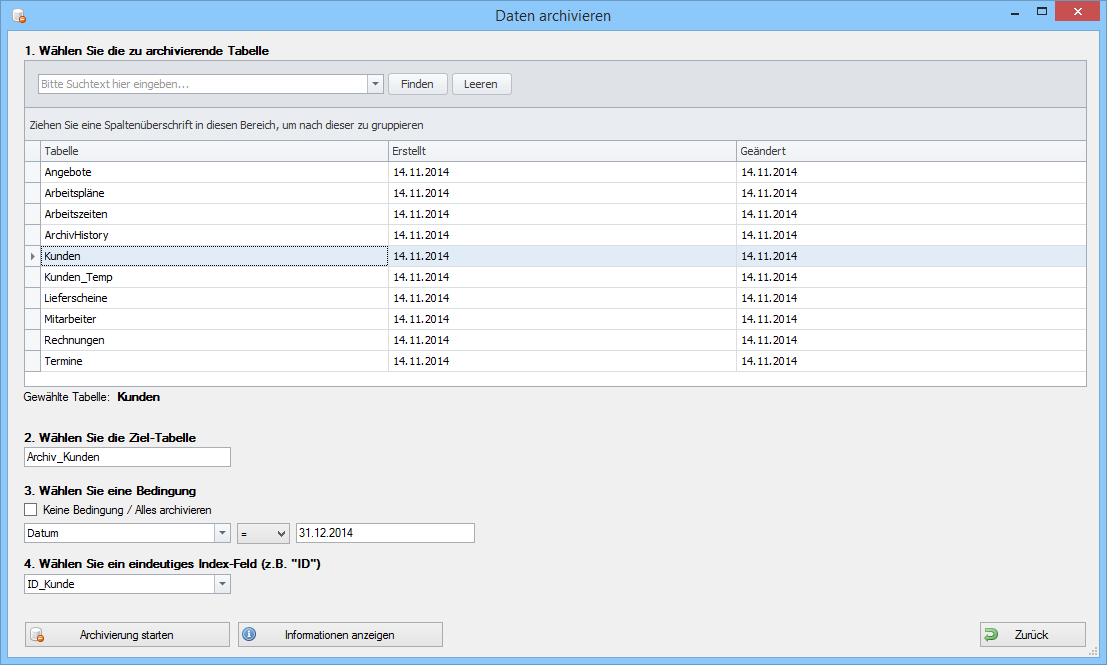 MS SQL Archivierung